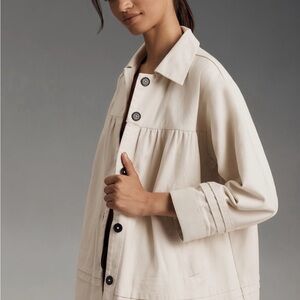 Anthropologie Maeve Collared Swing Jacket